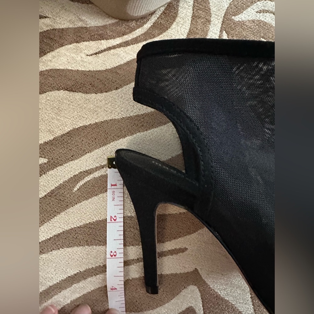 ✨NWOT✨ Madden Girl Black Mesh Peep Toe Heels Women’s size 7 - Picture 5 of 7